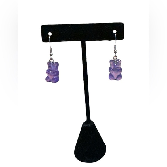 3 for $20 Cute Purple Gummy Bear Acrylic Earrings for Women - Fun “You Pick 3” - Picture 2 of 7